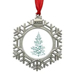 Best Sale 🤩 Silver 2022 Classic Snowflake Round Ornament Frame by Studio Décor® by Studio Decor 😍