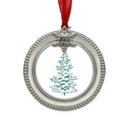 New 👏 Silver 2022 Snowflake Round Ornament Frame by Studio Décor® by Studio Decor ✔️