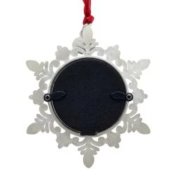 Hot Sale ⌛ Silver 2022 Jeweled Snowflake Round Ornament Frame by Studio Décor® by Studio Decor 💯 -Studio Decor shop 10701577 4