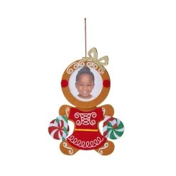 Outlet 😉 Gingerbread 2.5" x 2.5" Felt Ornament Frame, 🎁 Christmas by Studio Décor® by Studio Decor 🤩