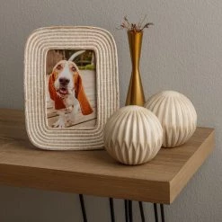Outlet 🔔 Woven White Picture Frame by Studio Décor® by Studio Decor 👏 -Studio Decor shop 10705007 4