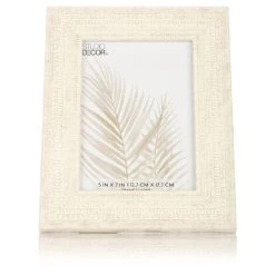 Wholesale 👍 White Woven Embossed Picture Frame by Studio Décor® by Studio Decor 😍