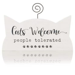 Cheap 🎉 Cats Welcome People Tolerated Photo Holder by Studio Décor® by Studio Decor 🔥