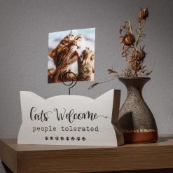 Cheap 🎉 Cats Welcome People Tolerated Photo Holder by Studio Décor® by Studio Decor 🔥 -Studio Decor shop 10705032 5