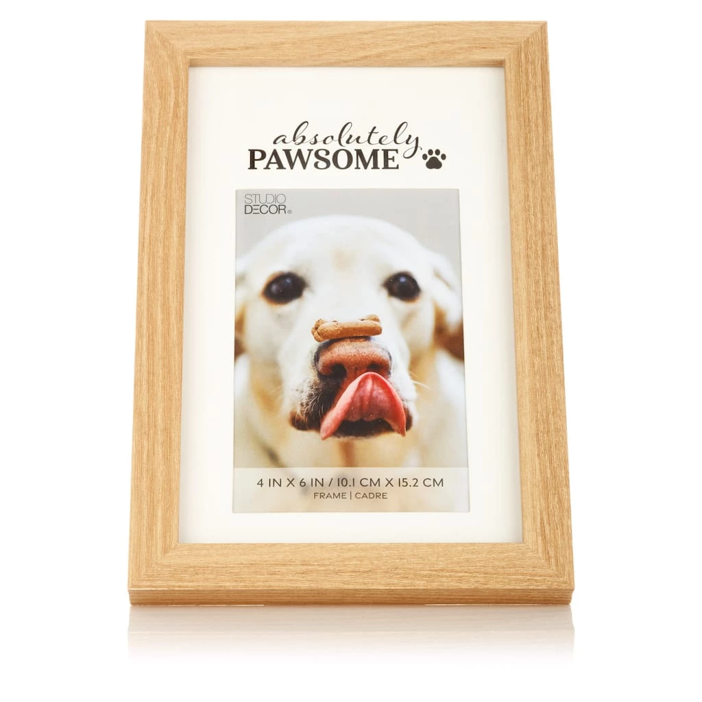 Cheapest π Natural Absolutely Pawsome 4" x 6" Tabletop Frame with Mat by Studio Décor® by Studio Decor β 1 Cheapest π Natural Absolutely Pawsome 4" x 6" Tabletop Frame with Mat by Studio Décor® by Studio Decor β