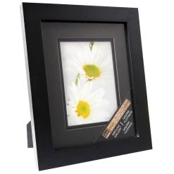 New 🎁 8 Pack: Black 5" x 7" Gallery Frame with Black Double Mat Airfloat Gallery™ by Studio Décor® by Studio Decor ⭐