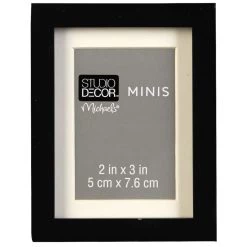 Cheapest 🛒 12 Pack: Black Mini Frame with Mat by Studio Décor® by Studio Decor ❤️