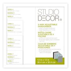 Best deal 🎁 8 Pack: White Adjustable-Depth 12" x 12" Shadow Box by Studio Décor® by Studio Decor 🔥