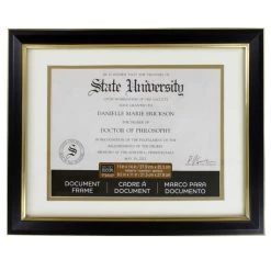 Discount β¨ 8 Pack: Black & Gold Document Frame, 11" x 14" With 8.5" x 11" Double Mat by Studio Décor® by Studio Decor π―