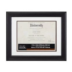 Hot Sale 🤩 8 Pack: Brown Document Frame, 11" x 14" With 8.5" x 11" Double Mat by Studio Décor® by Studio Decor 👏