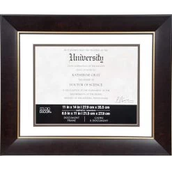 Cheap 🌟 8 Pack: Brown & Gold 8.5" x 11" Document Frame with Mat by Studio Décor® by Studio Decor 🛒